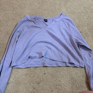 Target Lavender V-Neck Crop Top